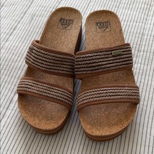 Reef Women’s Tan and Brown Slide Sandals